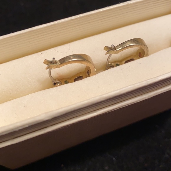 Lia Sophia Small Gold Tone Hoop Earrings - Picture 3 of 6